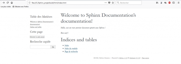 Installation de Sphinx, générateur de documentation libre – Le coin du ...