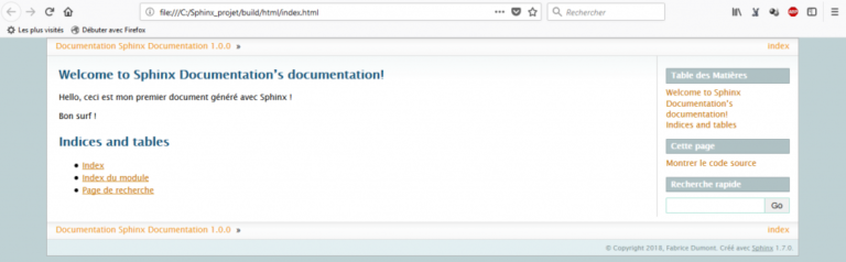 Installation de Sphinx, générateur de documentation libre – Le coin du ...